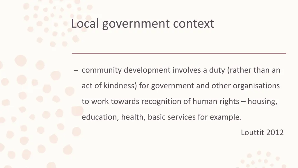 local government context