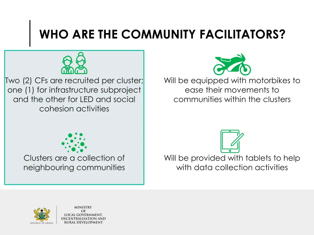 who are the community facilitators