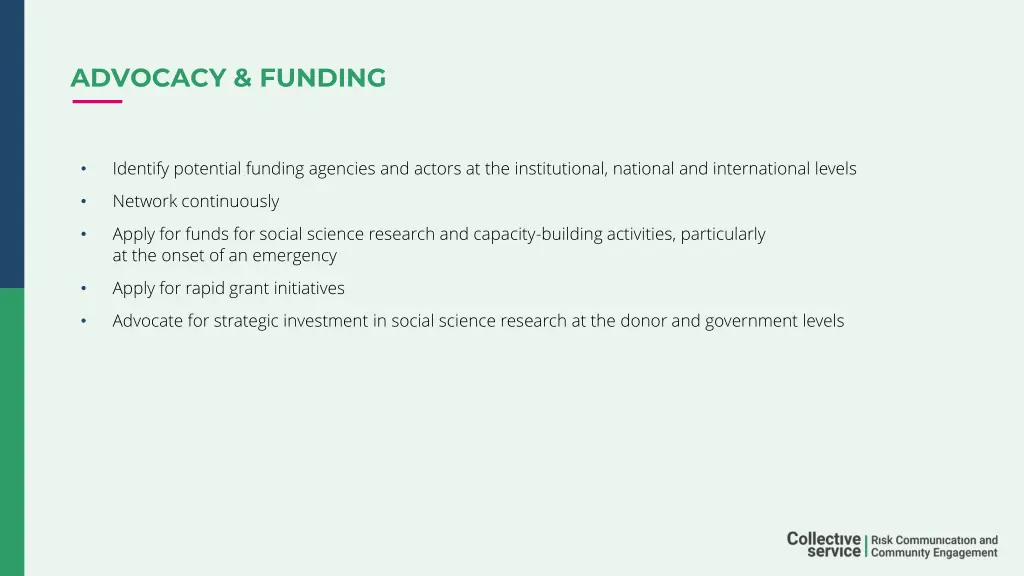 advocacy funding