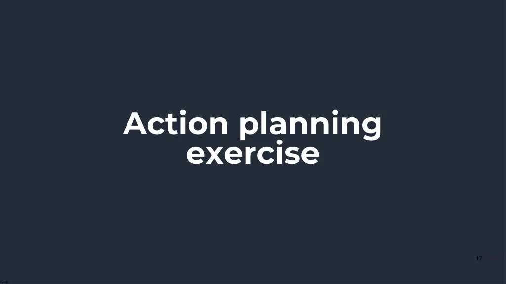 action planning exercise