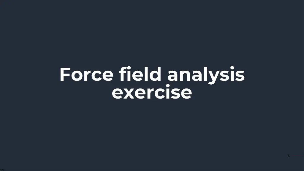 force field analysis exercise