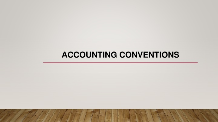 accounting conventions