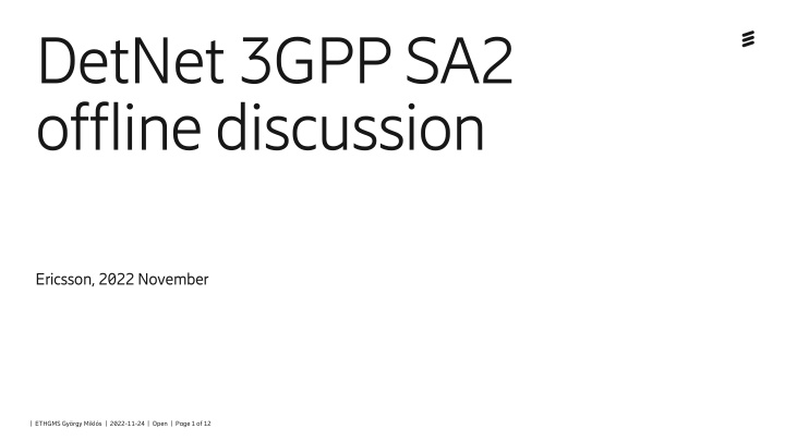 detnet 3gpp sa2 offline discussion