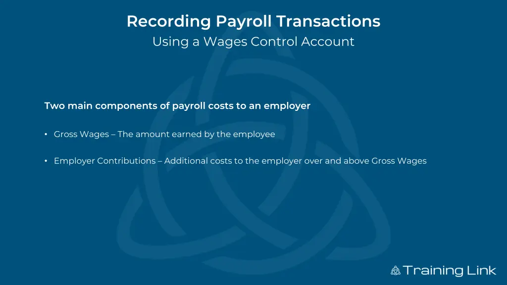 recording payroll transactions using a wages