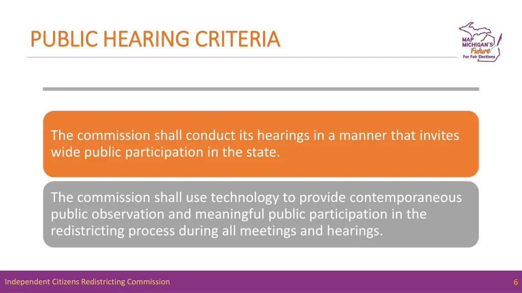 public hearing criteria public hearing criteria