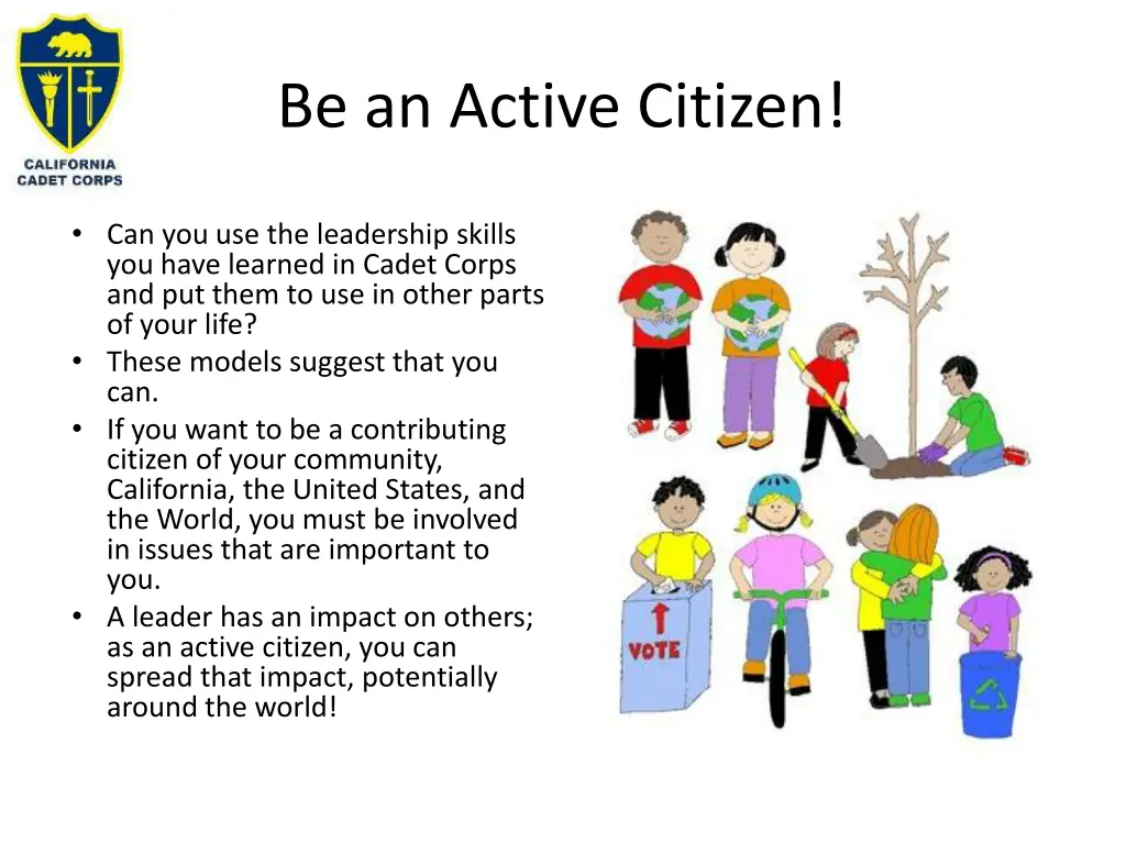 be an active citizen