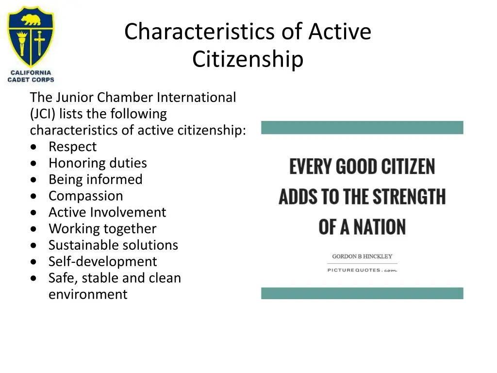 characteristics of active citizenship