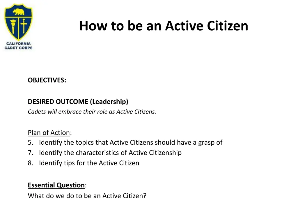 how to be an active citizen