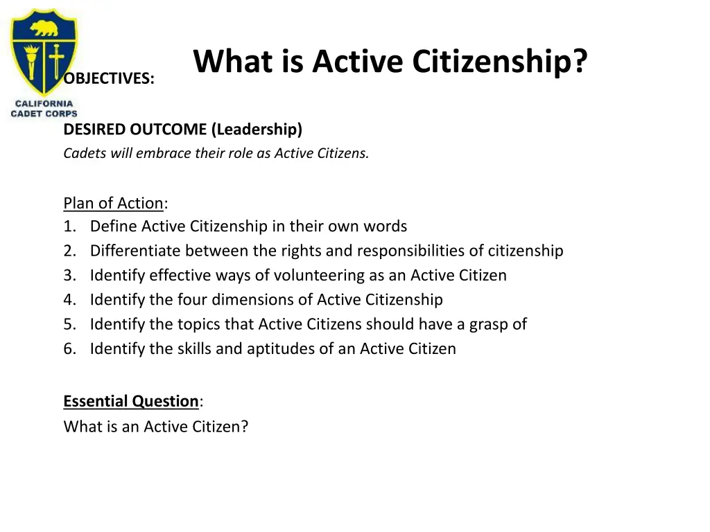 what is active citizenship