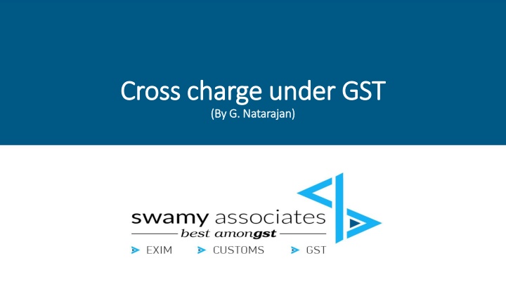 cross charge under gst cross charge under