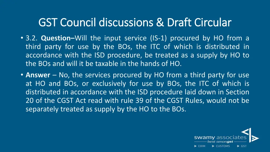 gst council discussions draft circular 2