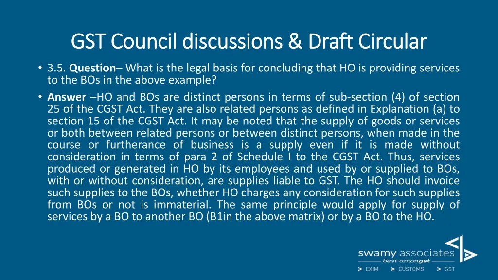 gst council discussions draft circular 5