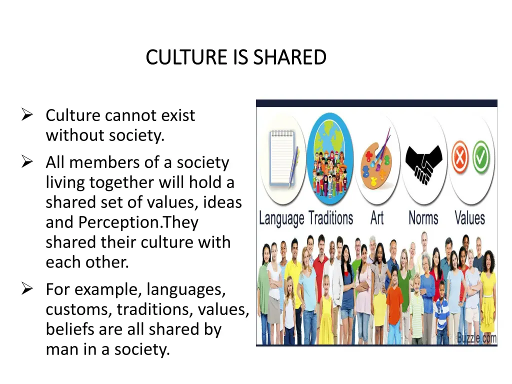 culture is shared culture is shared