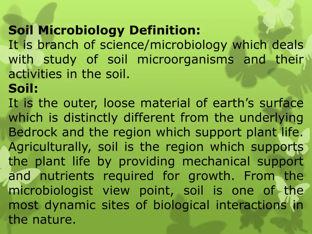 soil microbiology definition it is branch