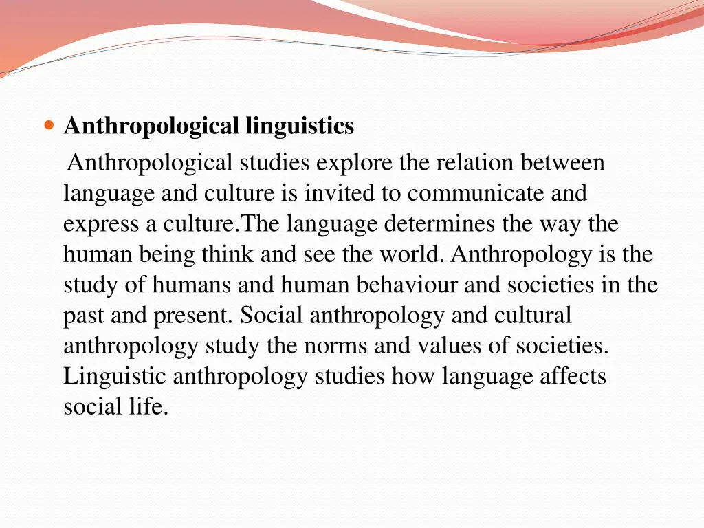 anthropological linguistics anthropological