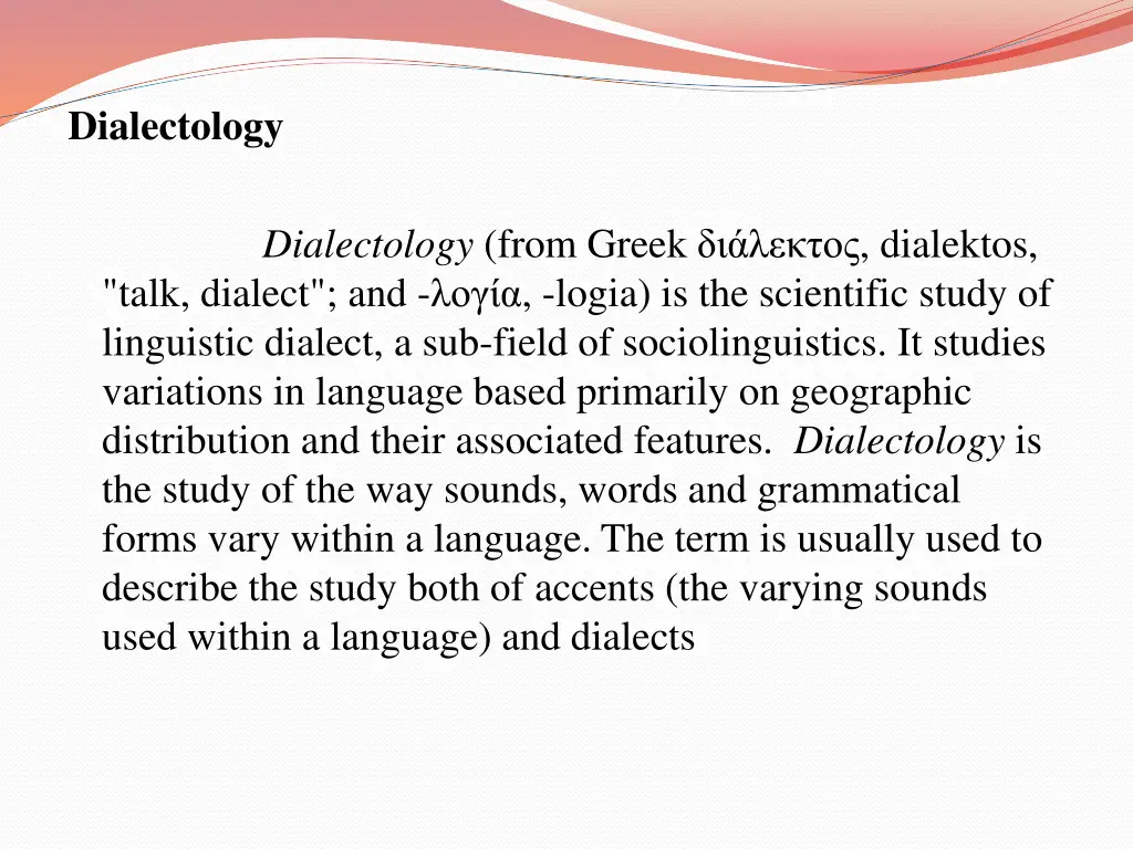 dialectology