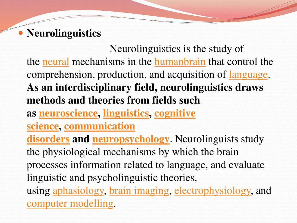 neurolinguistics