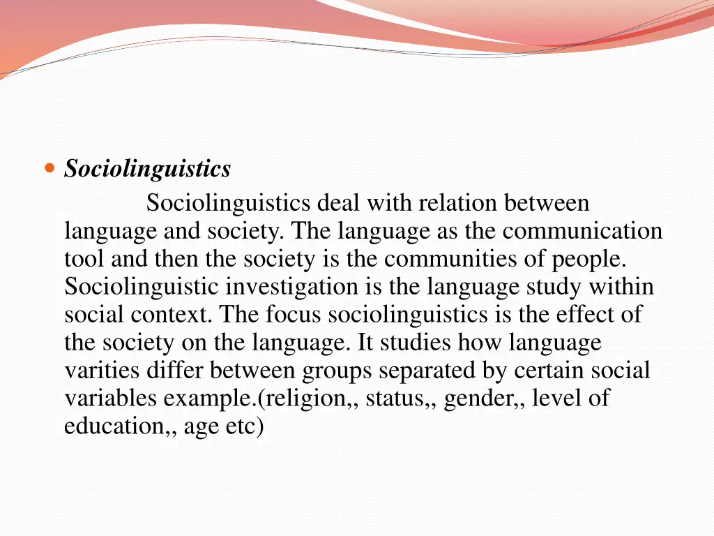 sociolinguistics