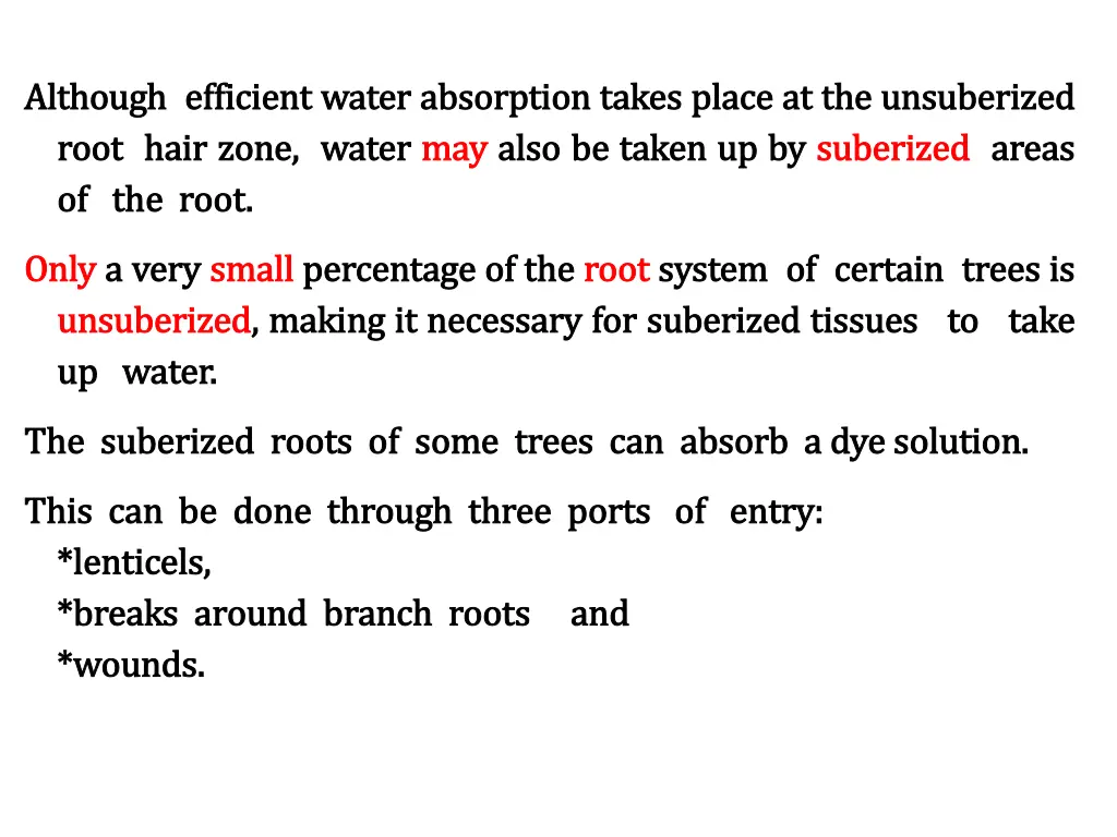 although although efficient root root hair hair