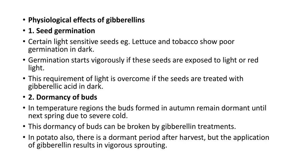 physiological effects of gibberellins 1 seed