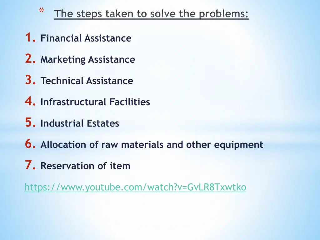 the steps taken to solve the problems