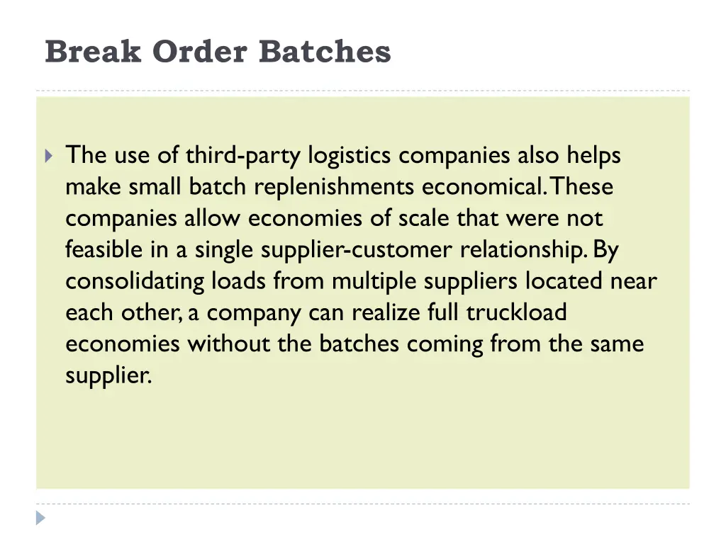 break order batches 1