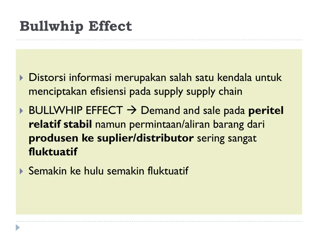 bullwhip effect 1