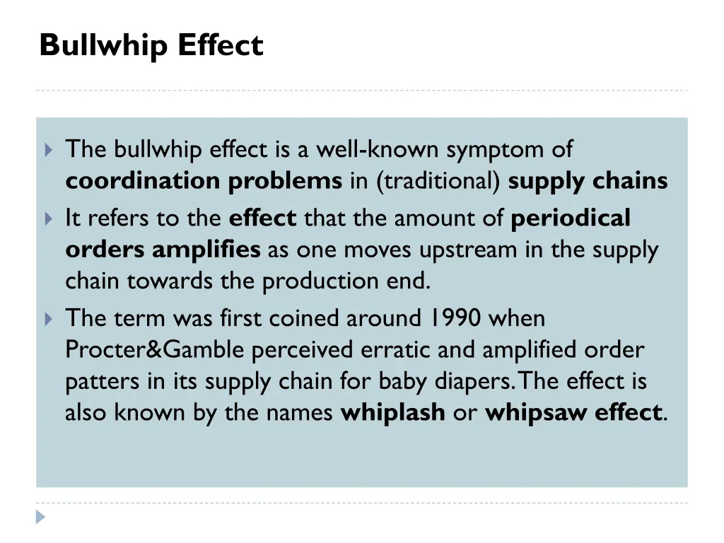 bullwhip effect