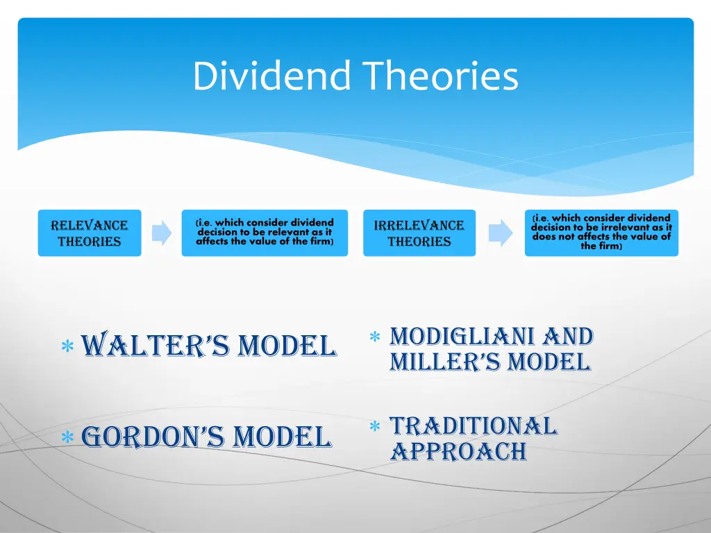 dividend theories 1