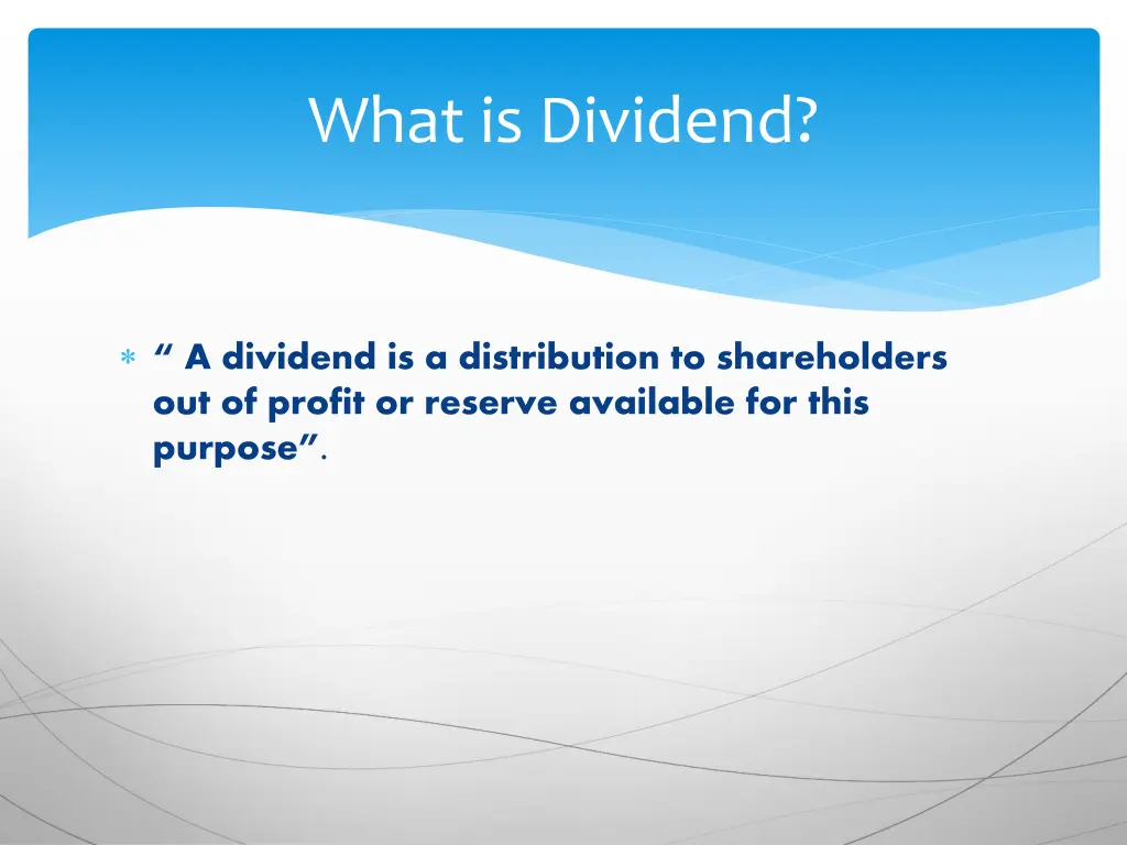 what is dividend