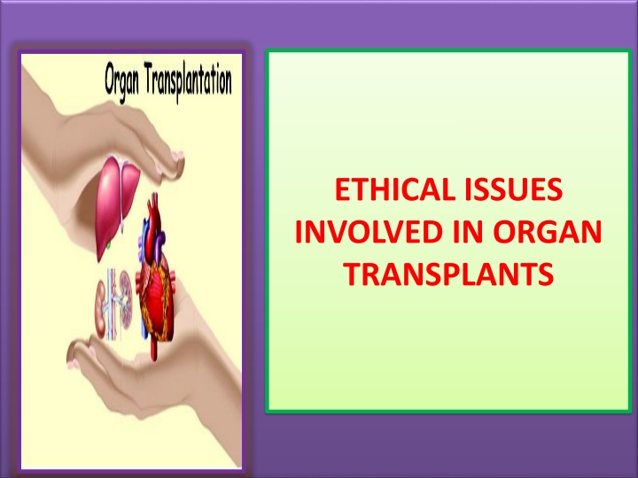 ethical issues involved in organ transplants