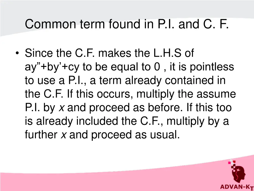 common term found in p i and c f