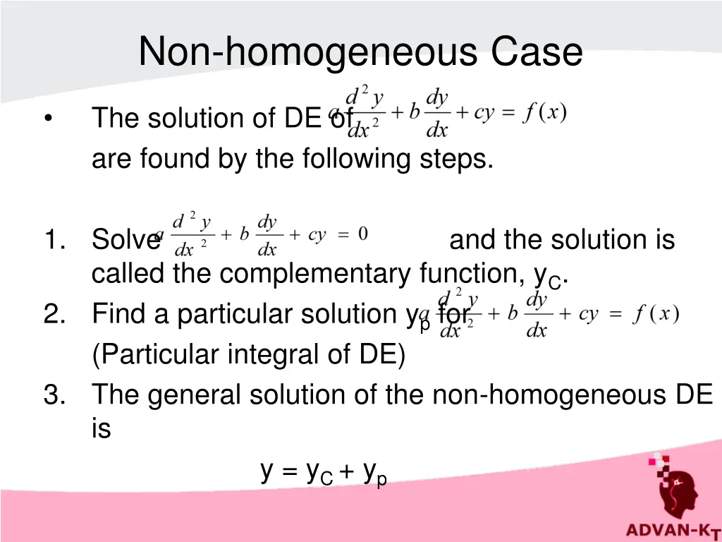 non homogeneous case