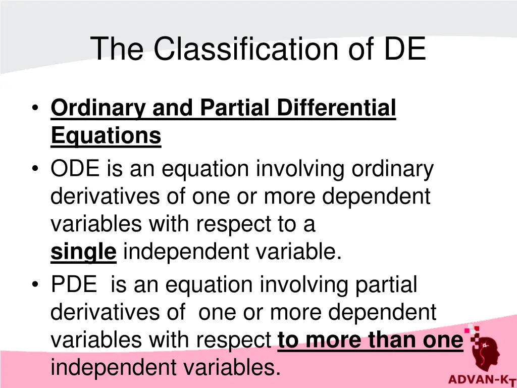 the classification of de