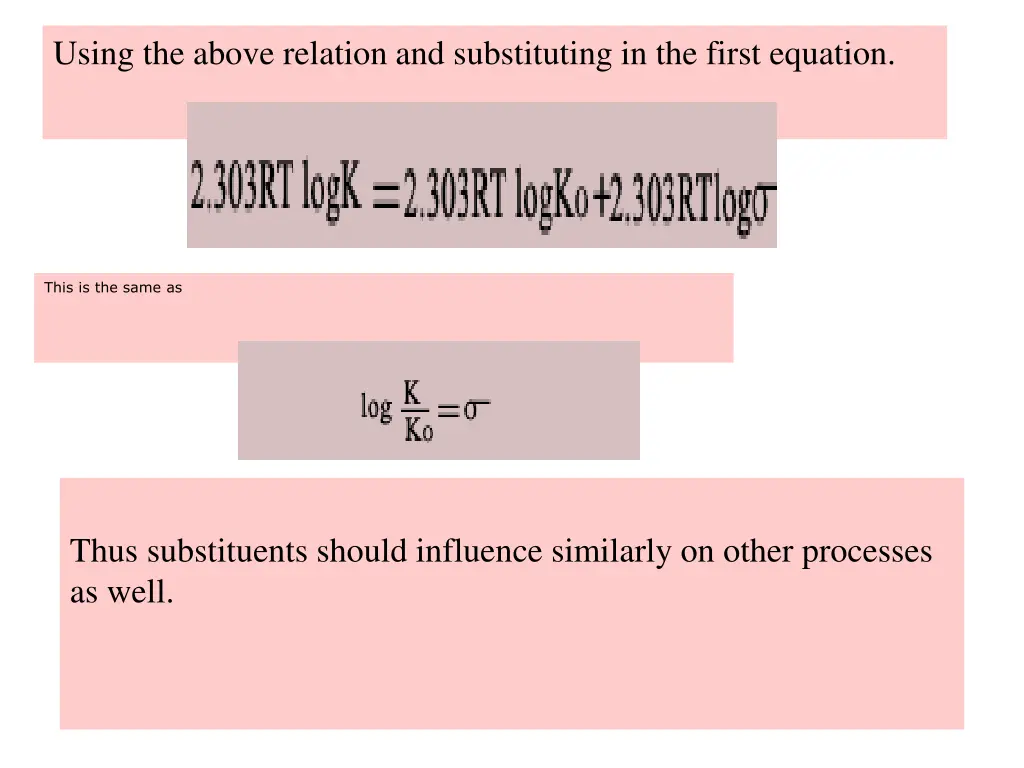 using the above relation and substituting