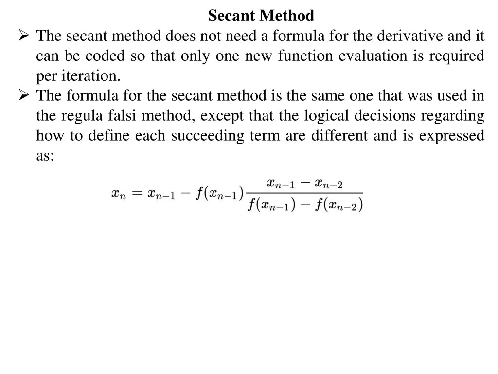 secant method