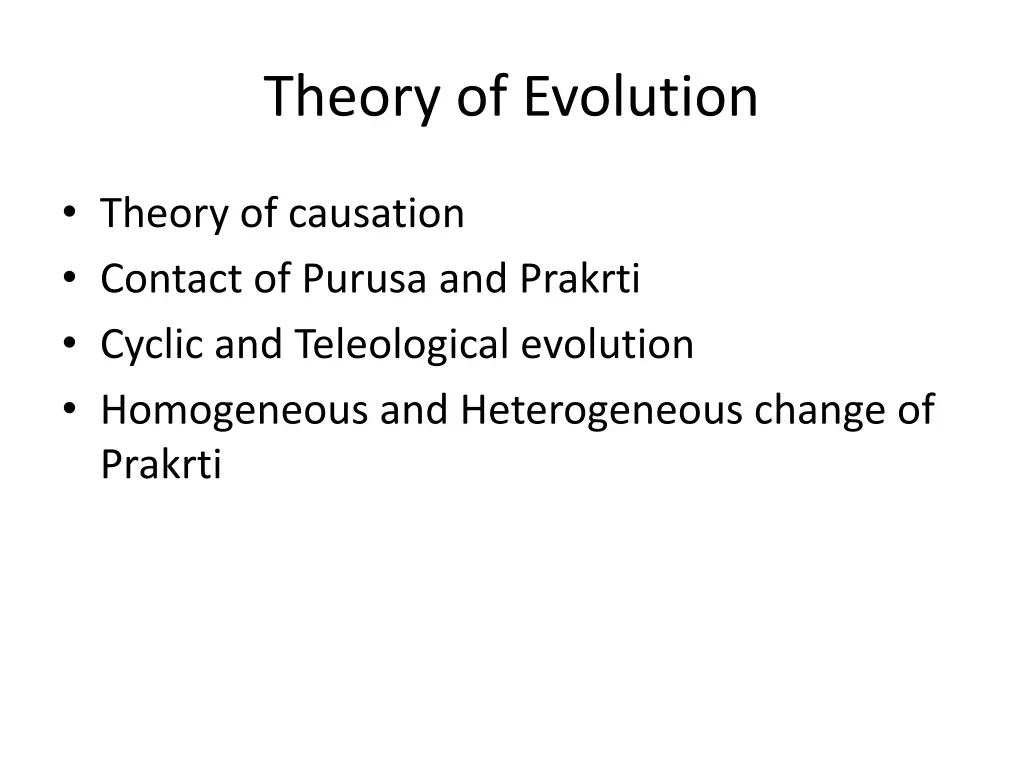 theory of evolution