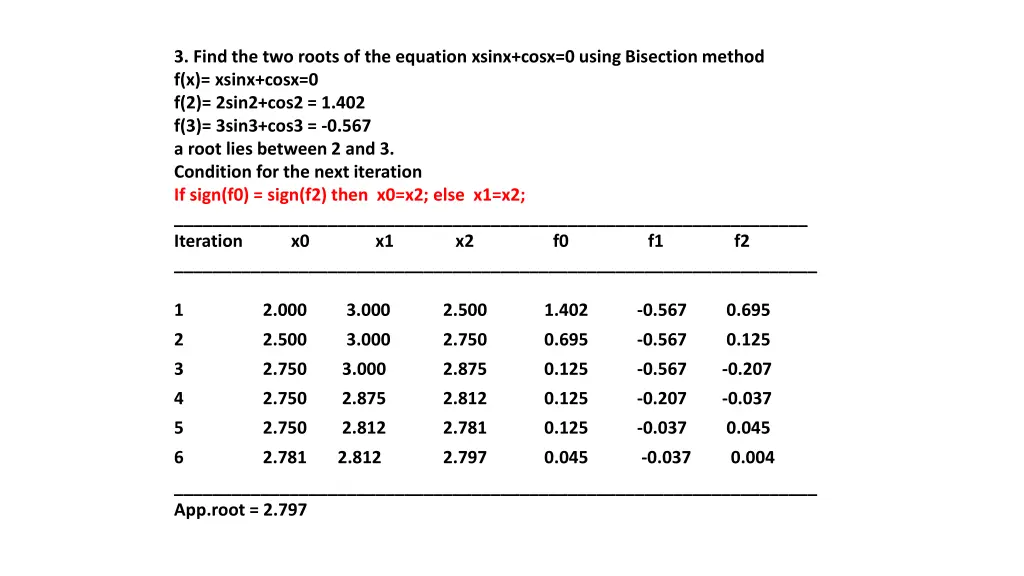 3 find the two roots of the equation xsinx cosx