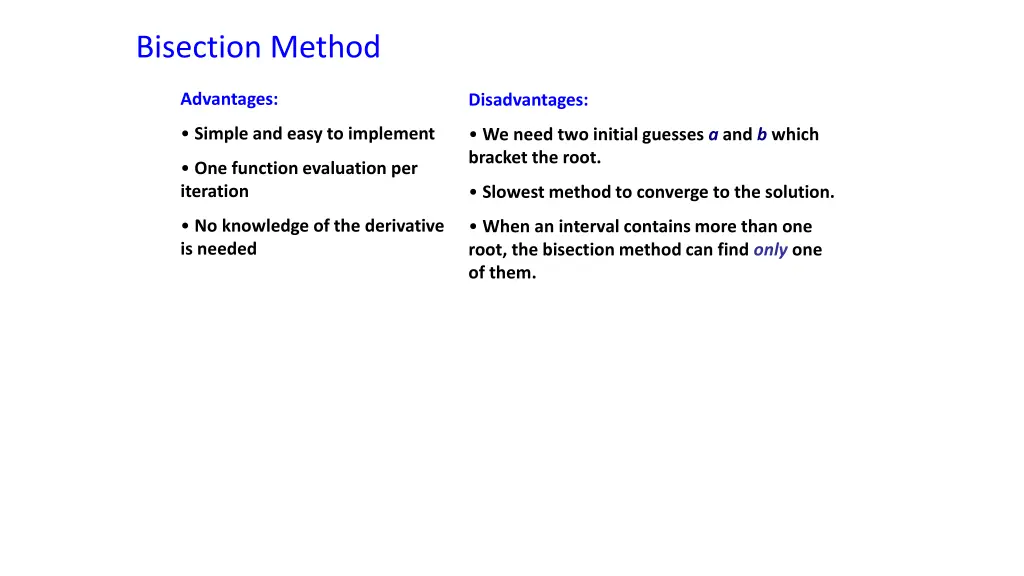 bisection method