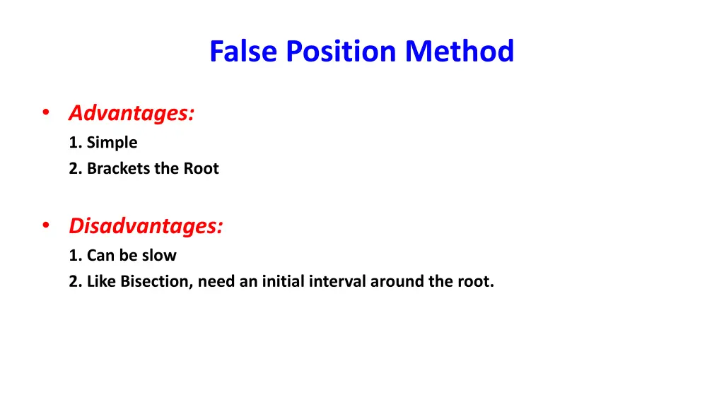 false position method