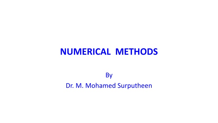 numerical methods