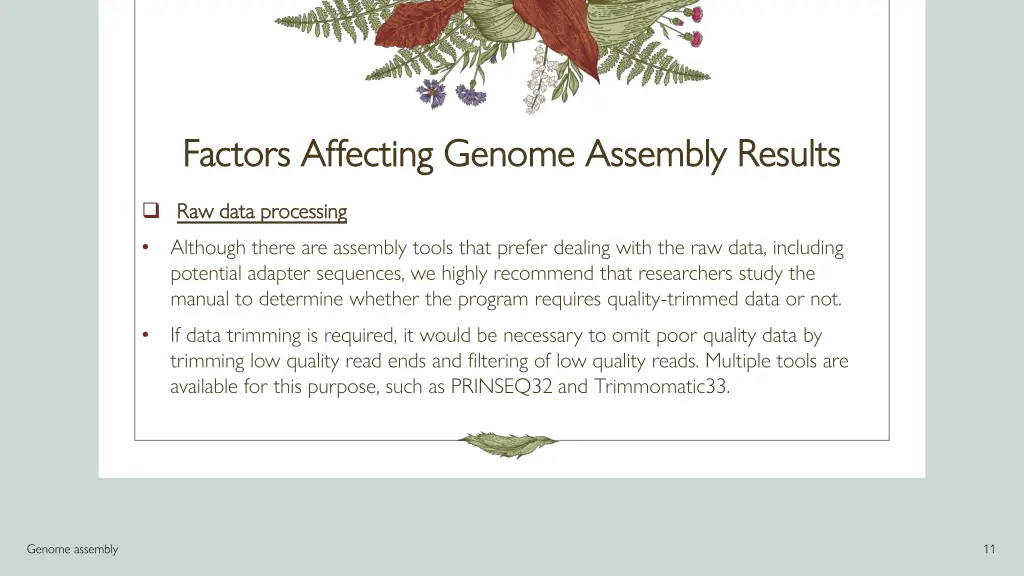 factors affecting factors affecting g genome 2