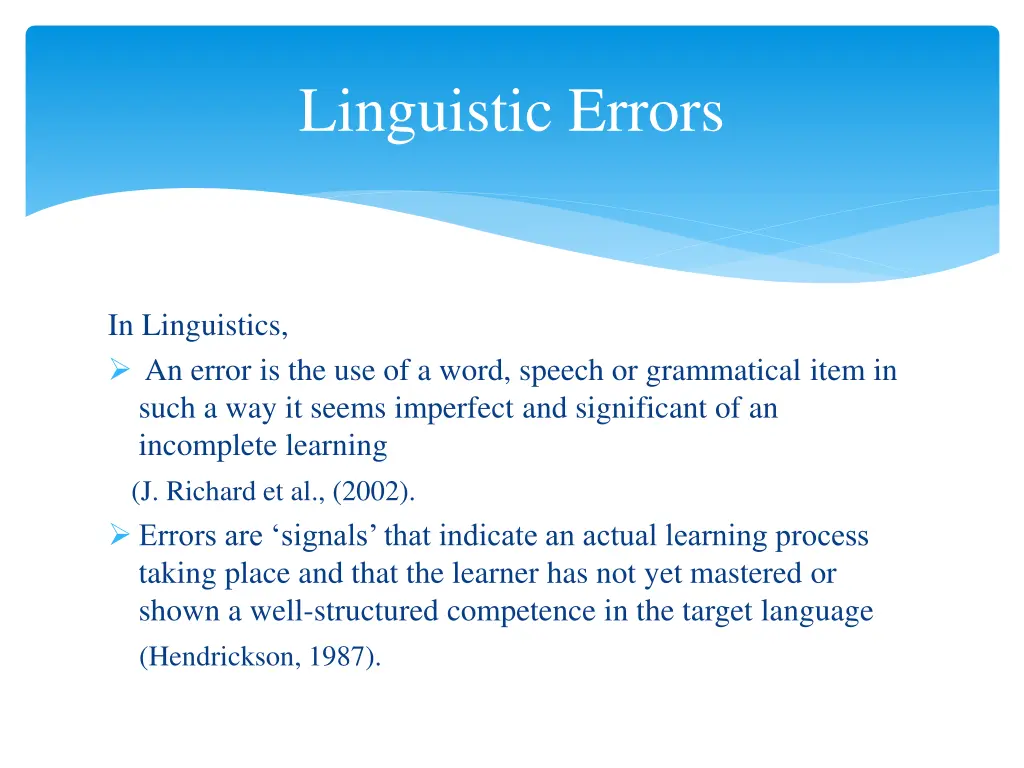 linguistic errors