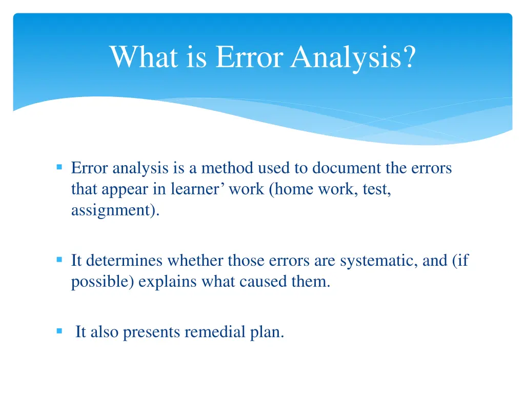 what is error analysis