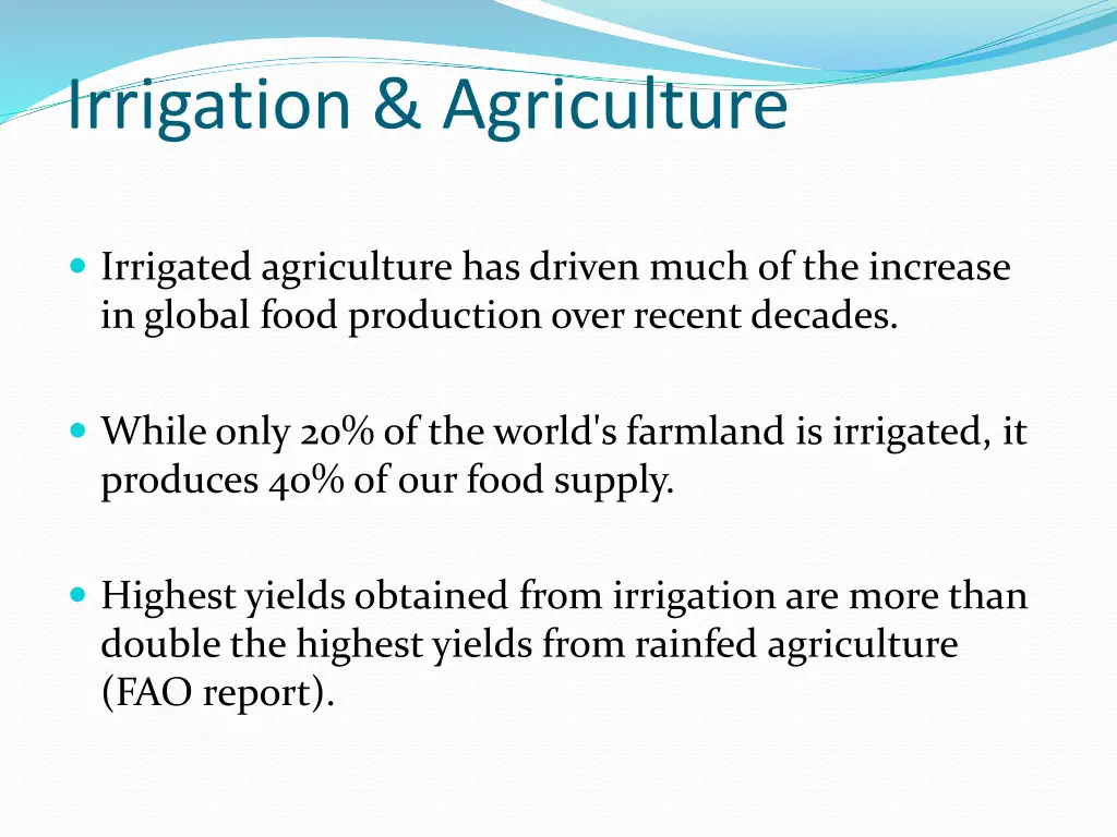 irrigation agriculture