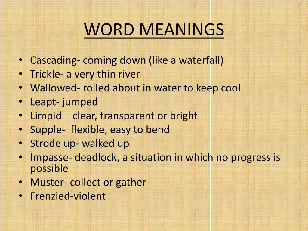 word meanings 1