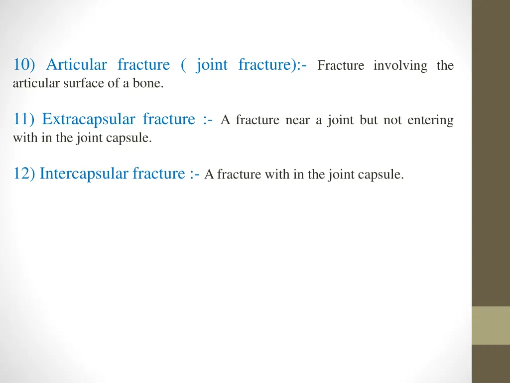 10 articular fracture joint fracture fracture