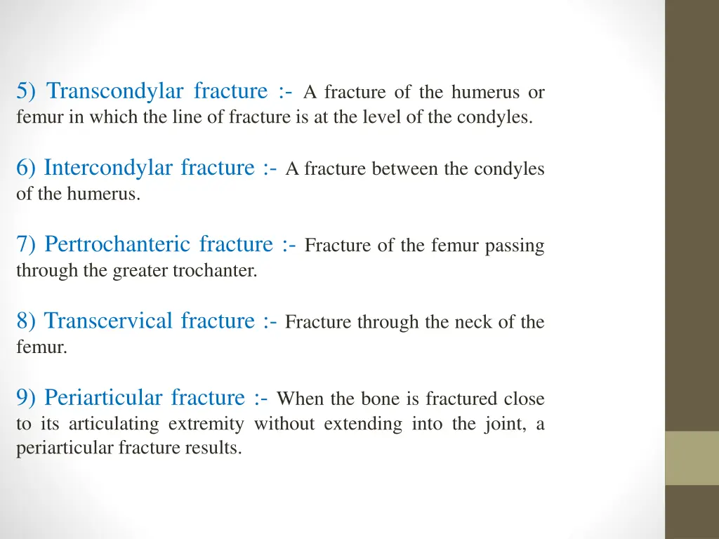 5 transcondylar fracture a fracture