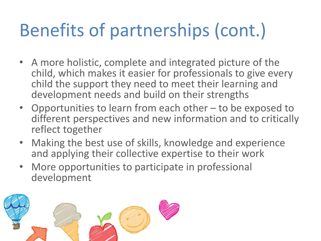 benefits of partnerships cont