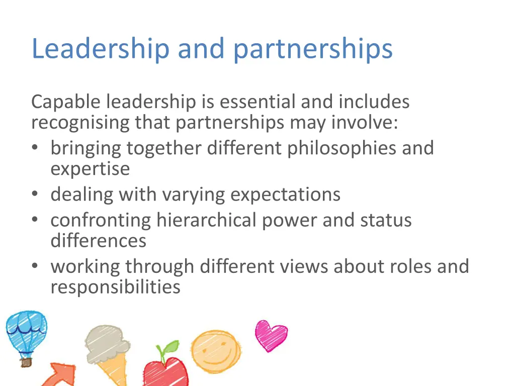 leadership and partnerships